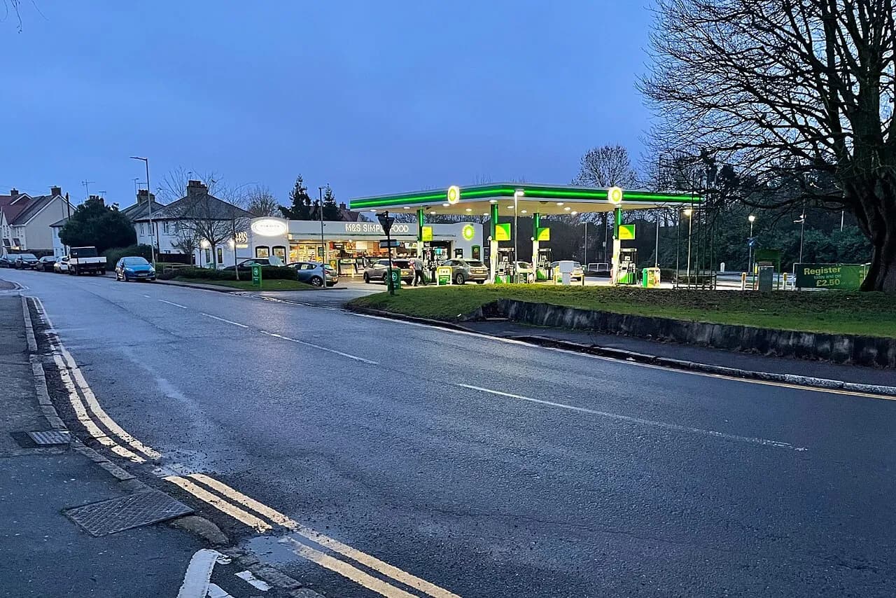 Petrol station on London Road in Welwyn, Hertfordshire