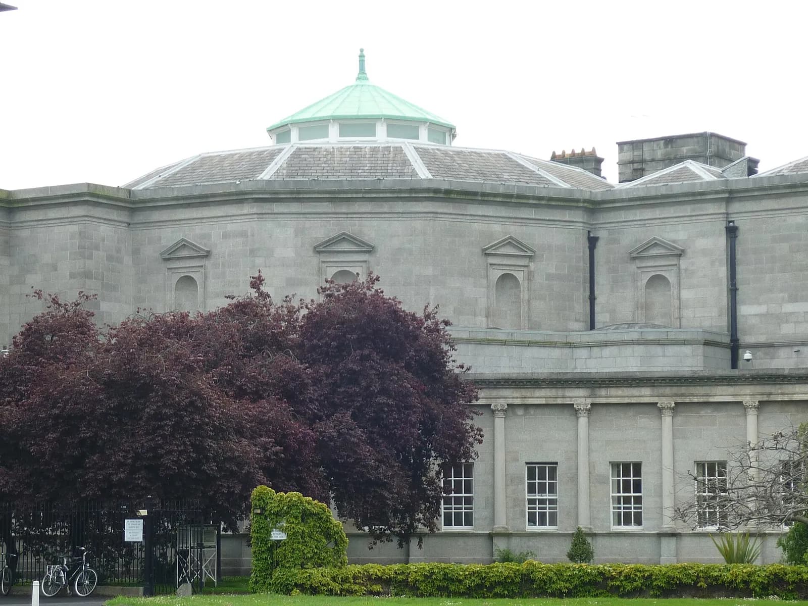 Exterior of the Victorian addition to Leinster House that houses the Dáil chamber.