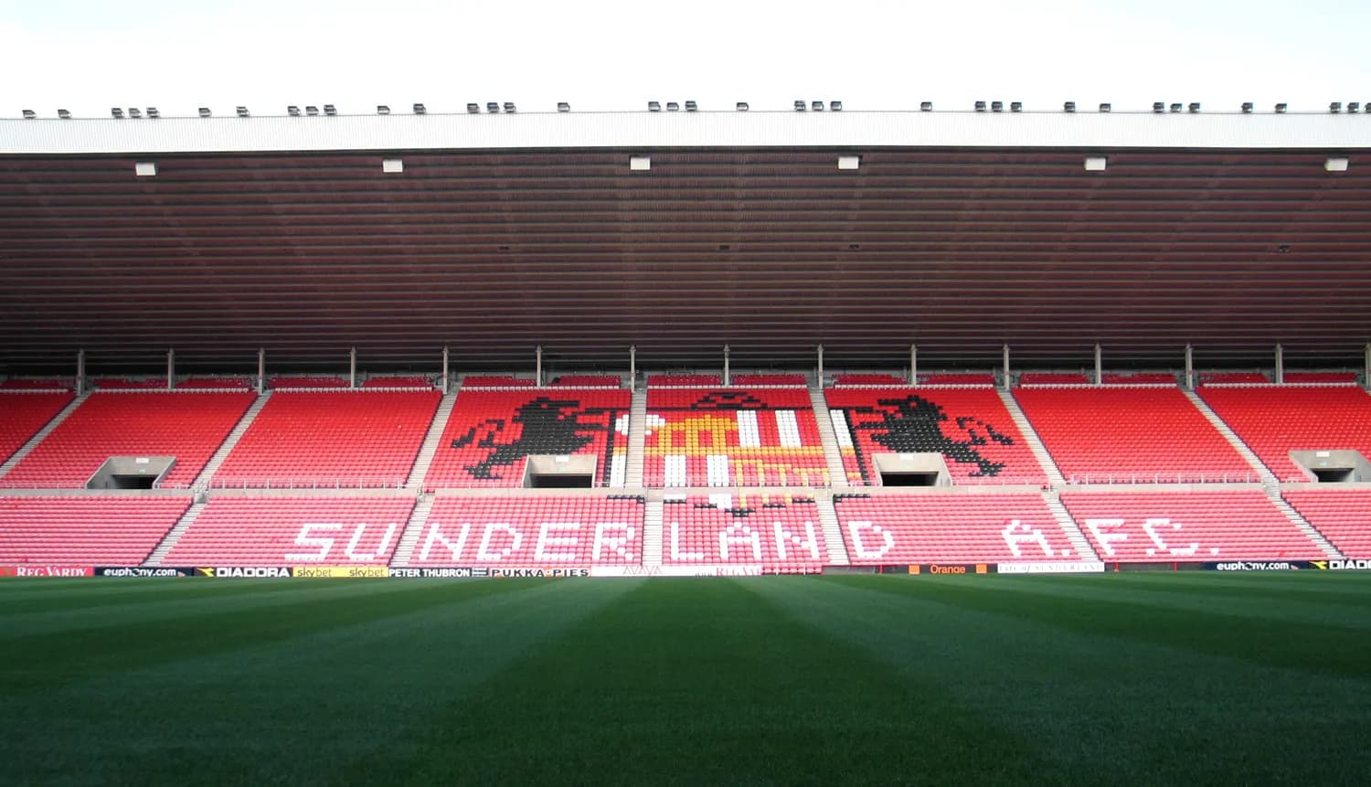 A stand at the Stadium of Light in Sunderland.