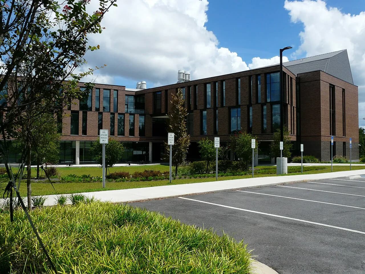 Exterior of the FSU Interdisciplinary Research and Commercialization Building in Tallahassee, Florida