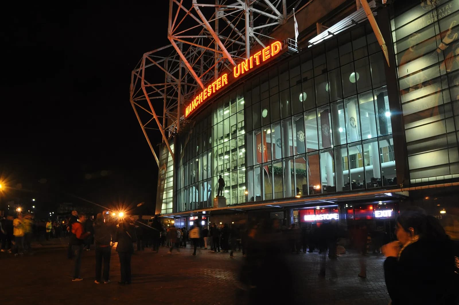 Old Trafford stadium in Trafford, Manchester