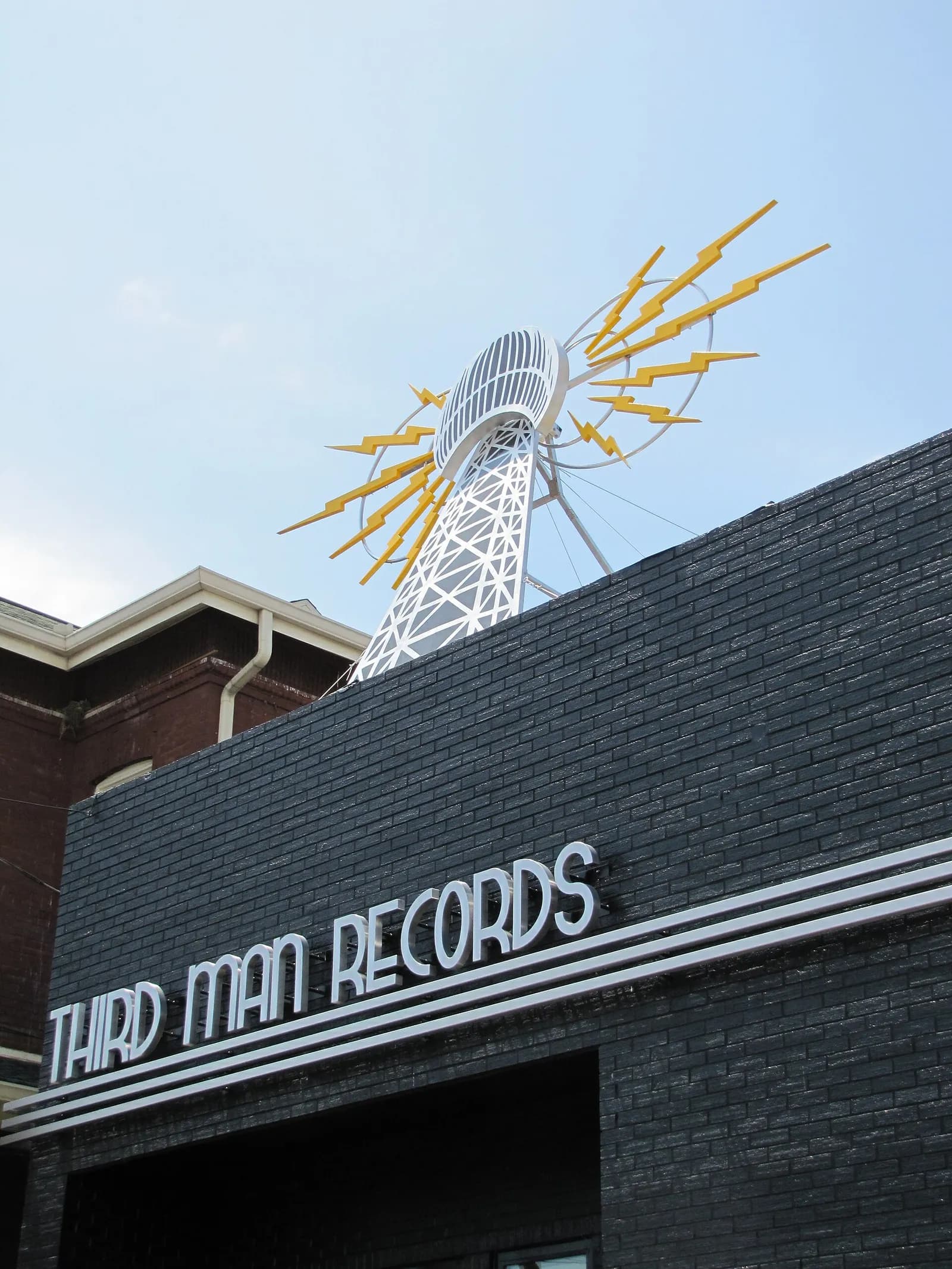 Facade of the Third Man Records building in Nashville, Tennessee.