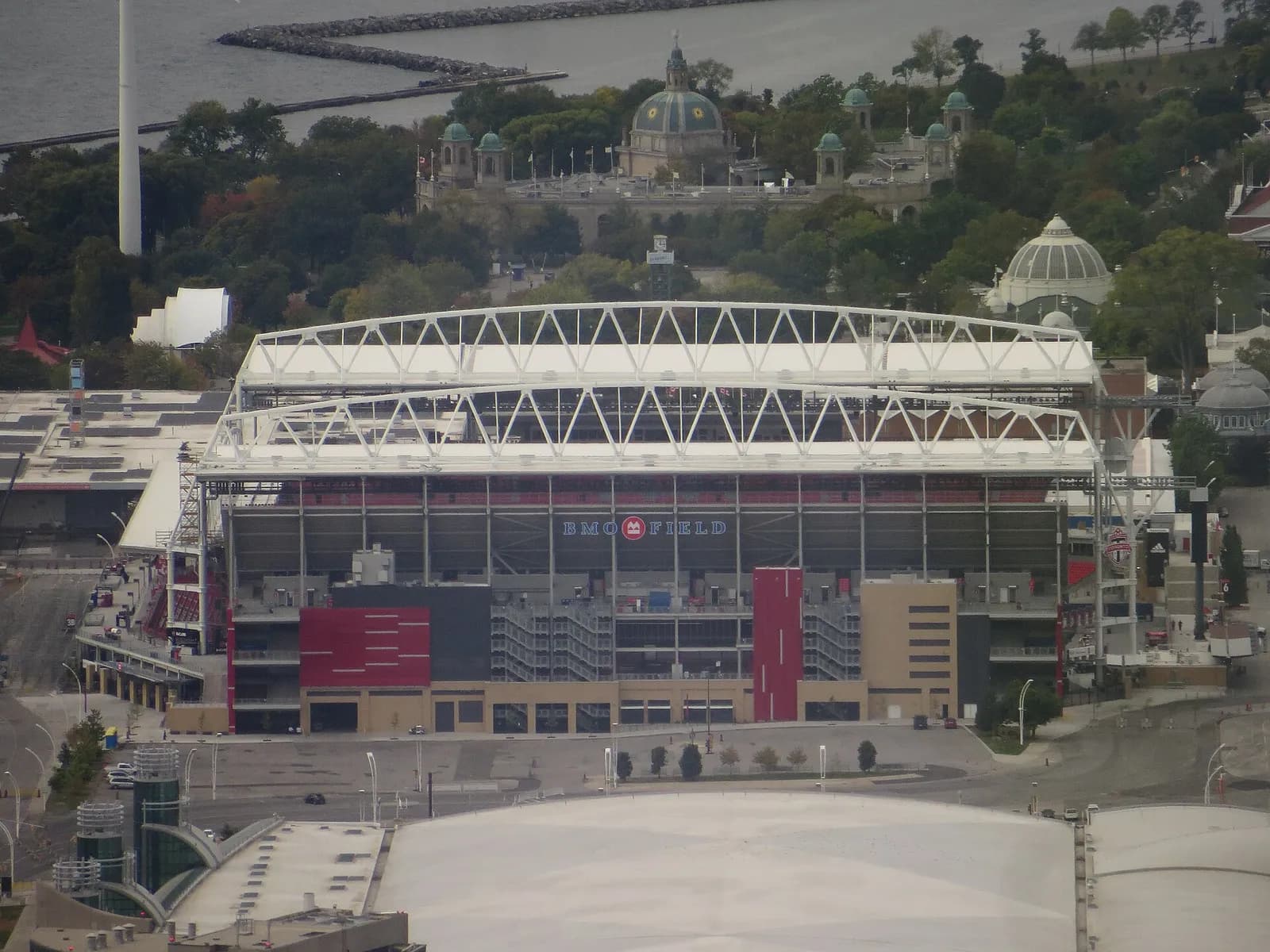 BMO Field stadium in Toronto, viewed from outside.