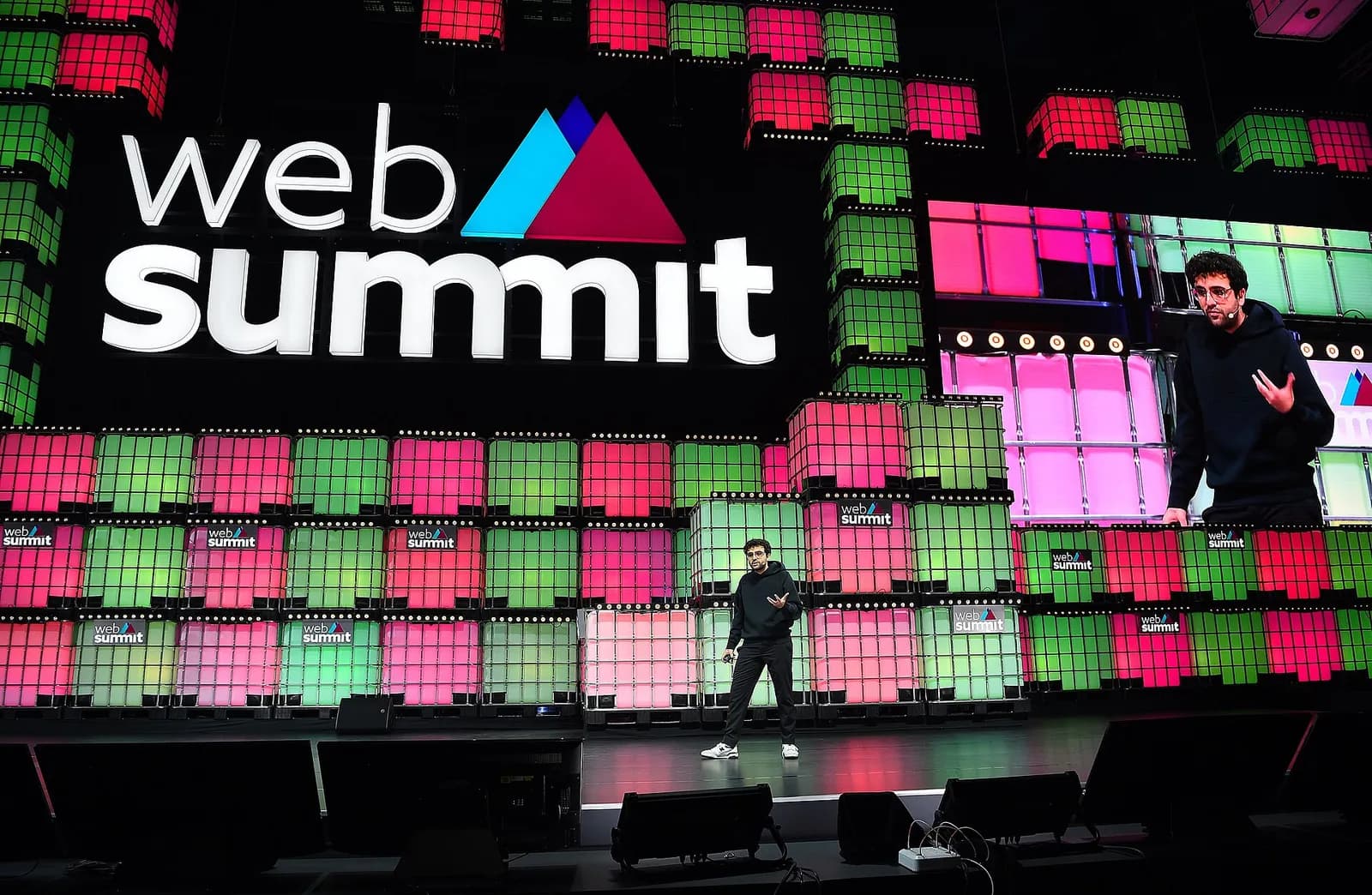 Kalshi co-founder Tarek Mansour speaking on Centre Stage at Web Summit 2021.