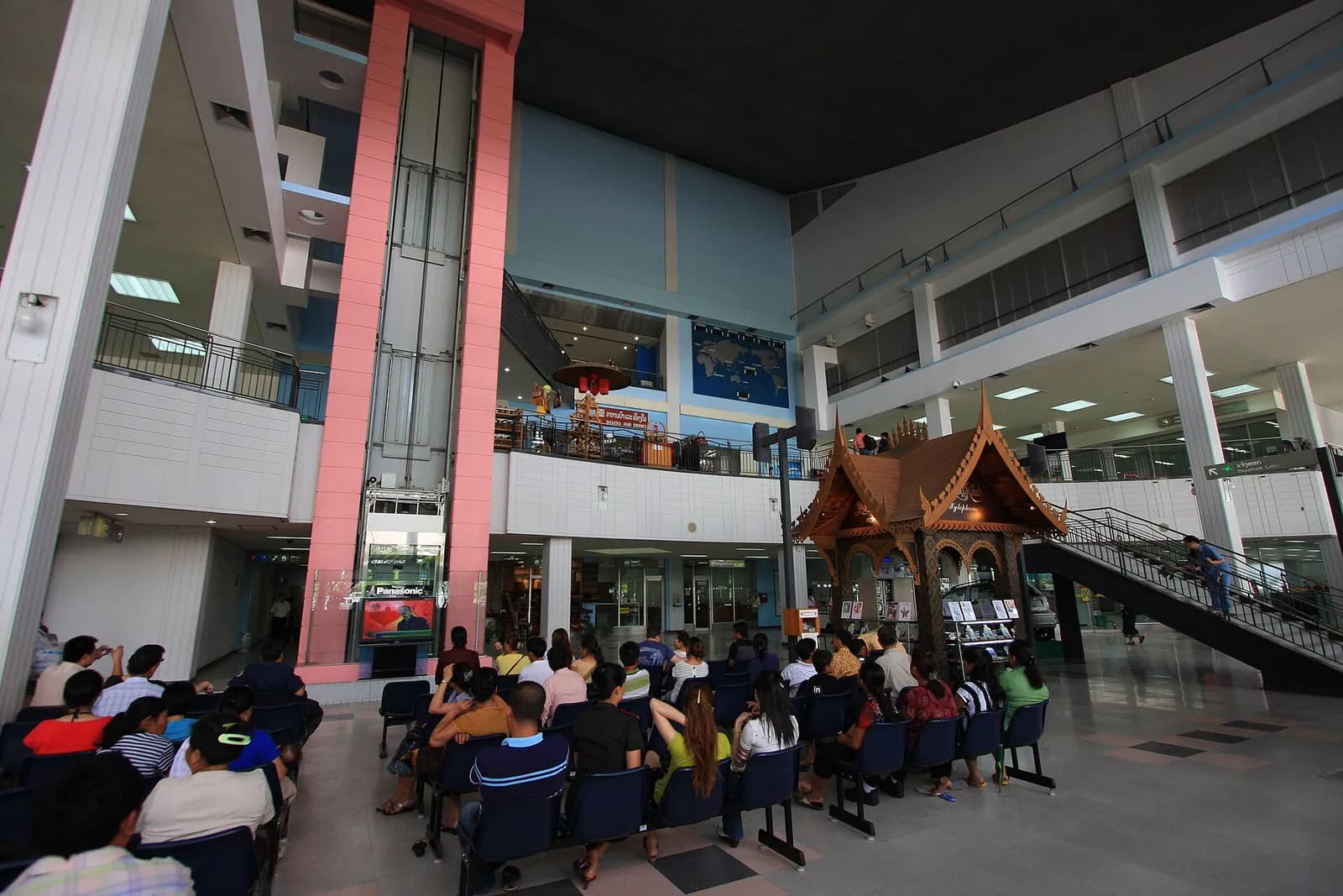 Interior of Wattay International Airport in Vientiane, Laos.