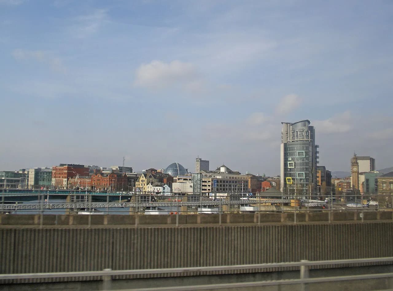 View across Belfast in a 2013 city photograph