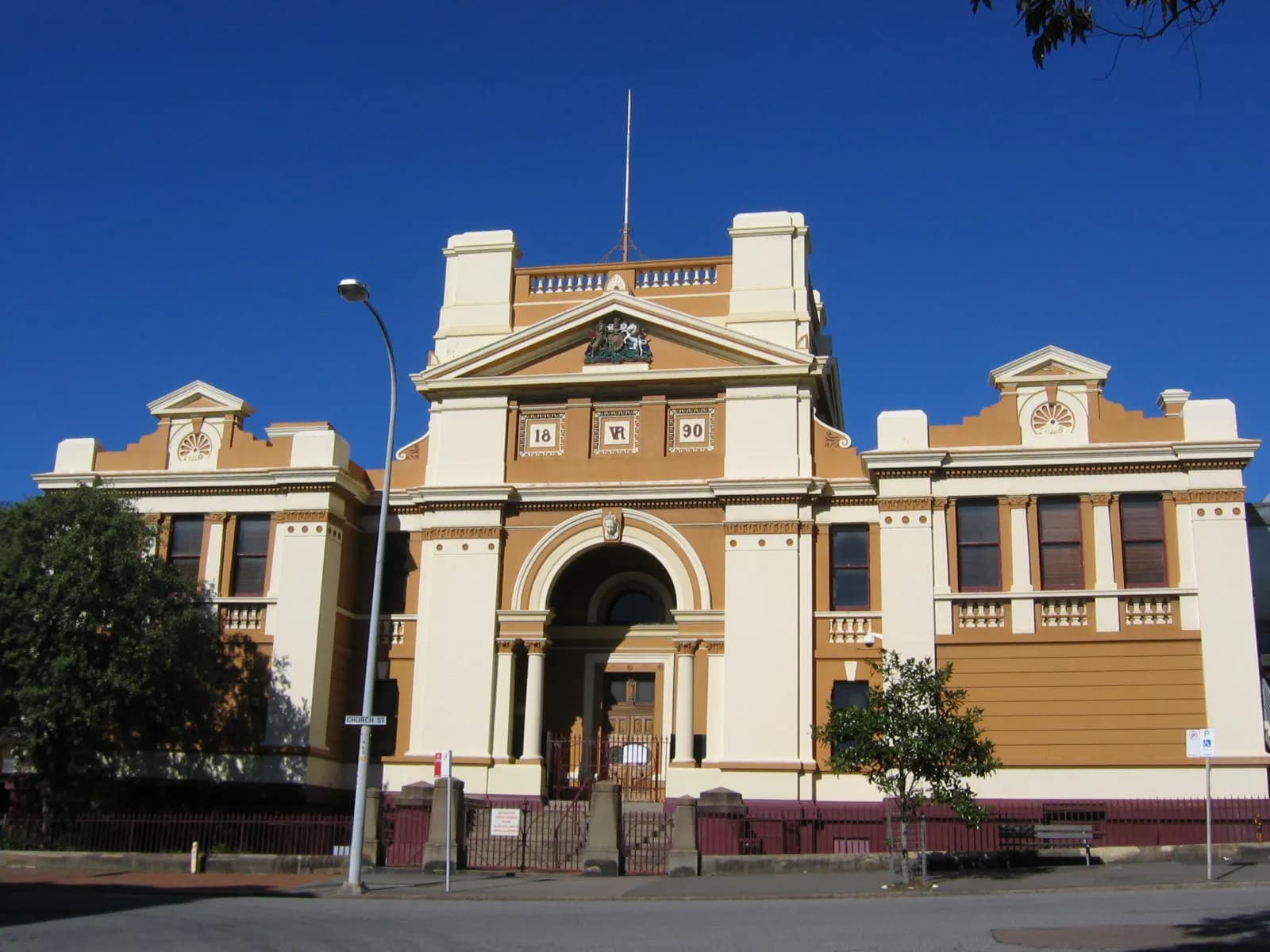 Exterior of Newcastle Courthouse in Newcastle, New South Wales.