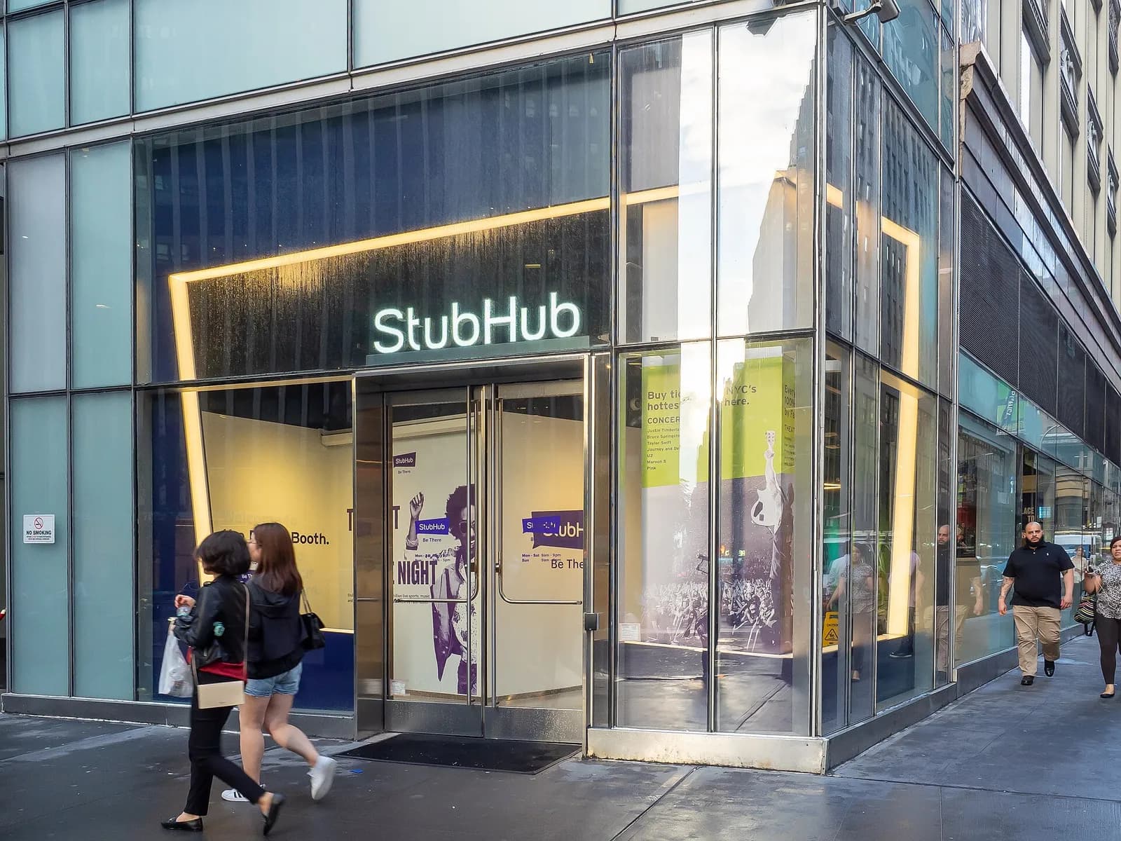 StubHub storefront in Midtown Manhattan, New York City.