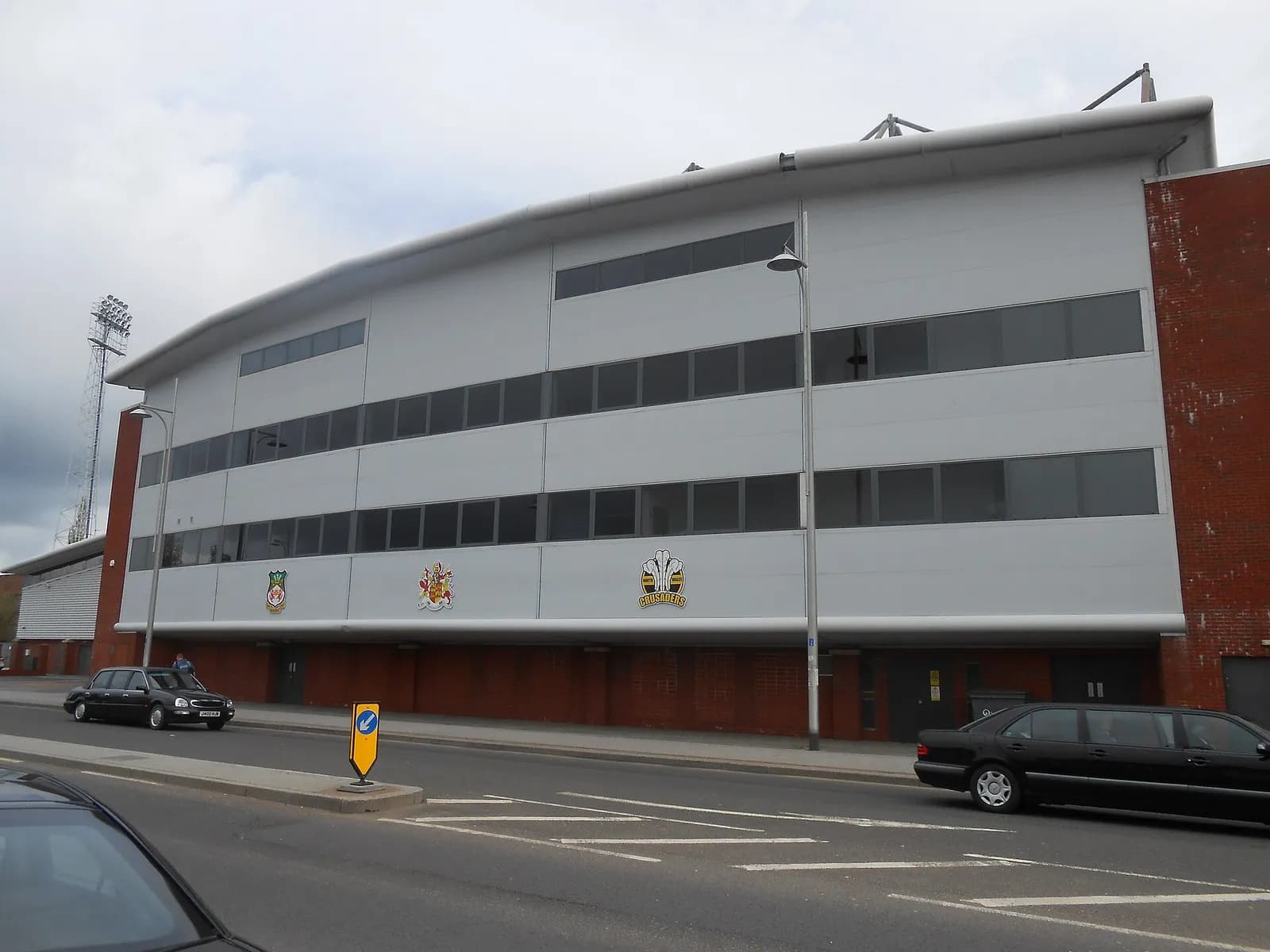 View of the Racecourse Ground in Wrexham, Wales.