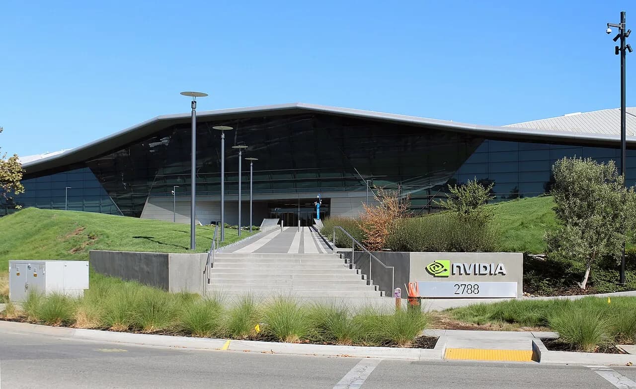 Exterior of Nvidia's headquarters in Santa Clara, California