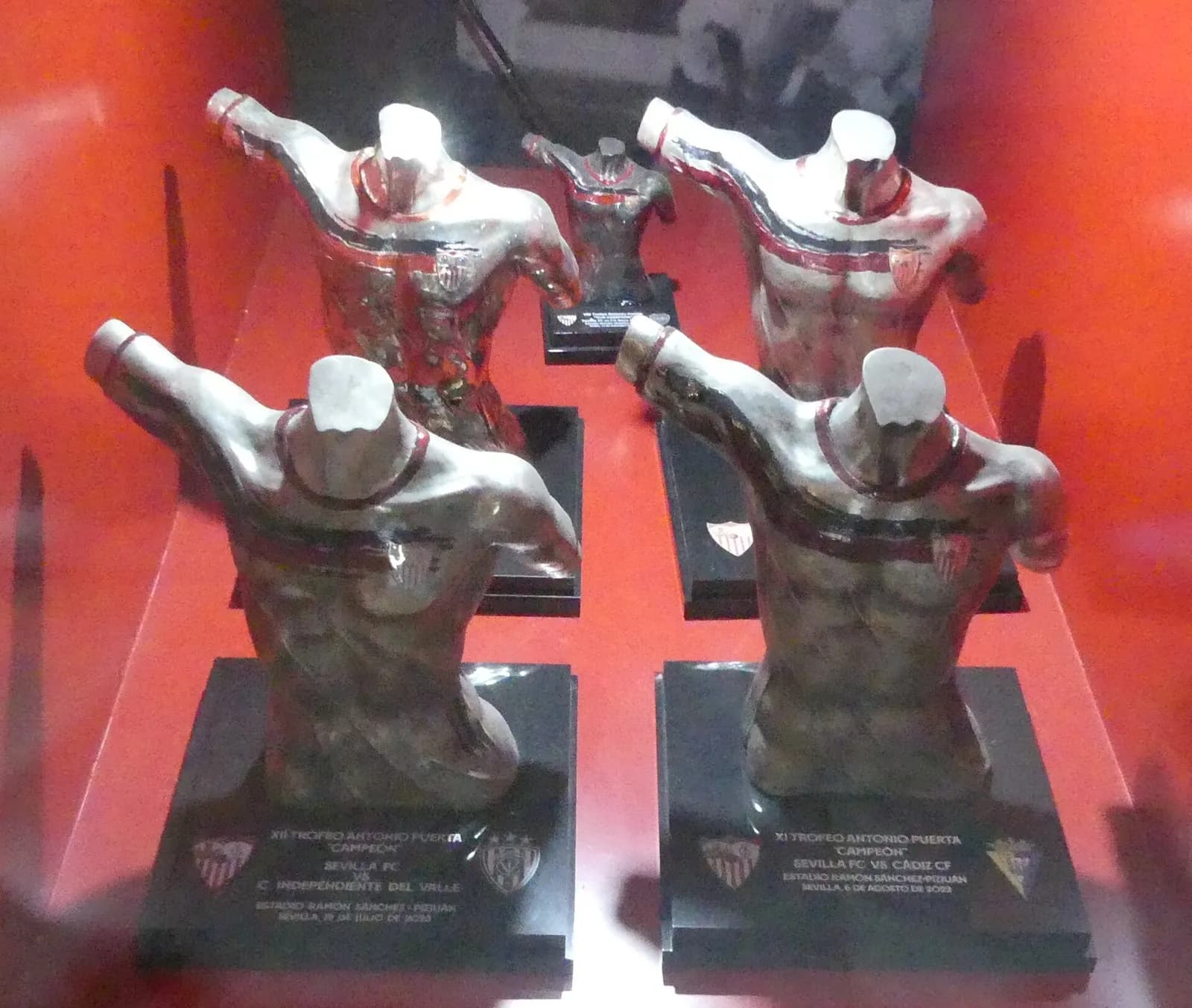 Antonio Puerta trophies displayed in Sevilla FC’s stadium museum
