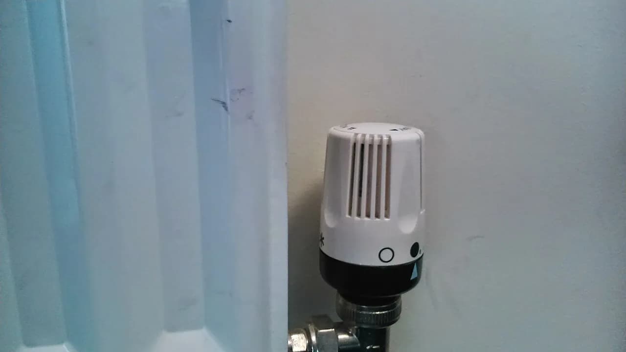 Radiator with a thermostatic control valve