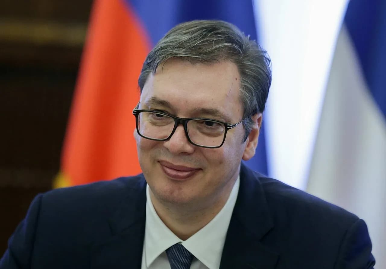 Aleksandar Vučić pictured in 2019