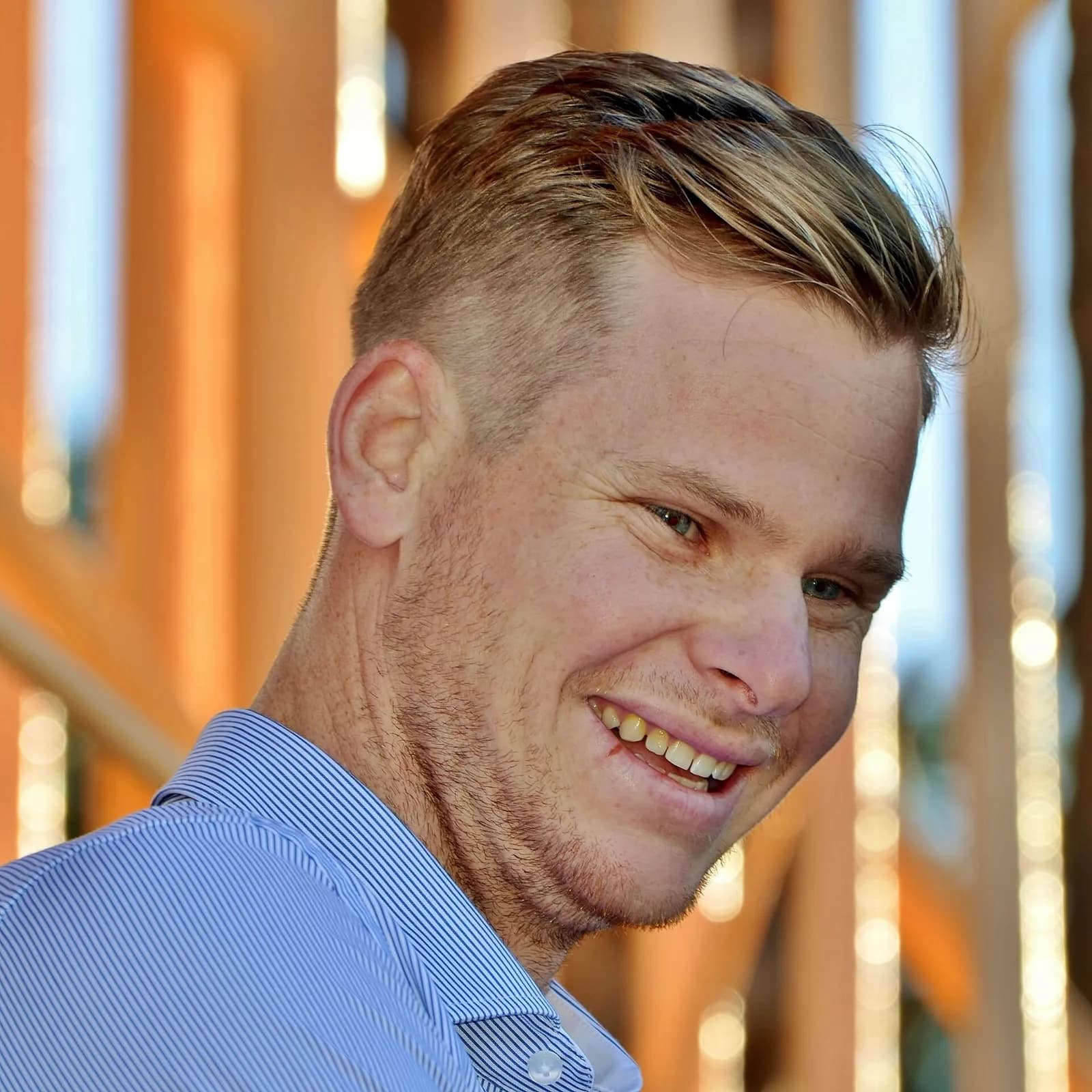 Steve Smith being interviewed at North Sydney Oval.