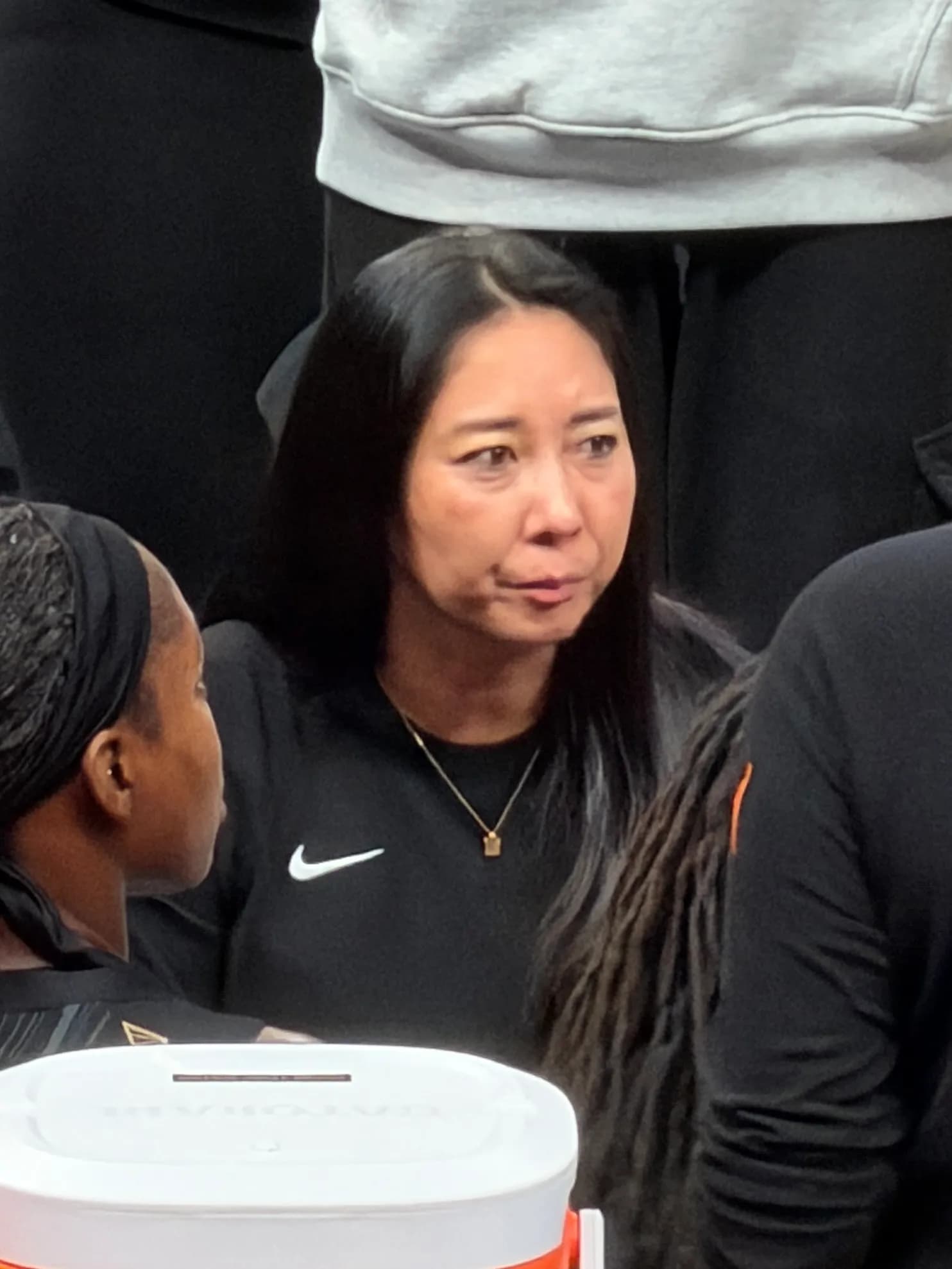 Golden State Valkyries coach Natalie Nakase during a game against the Indiana Fever.