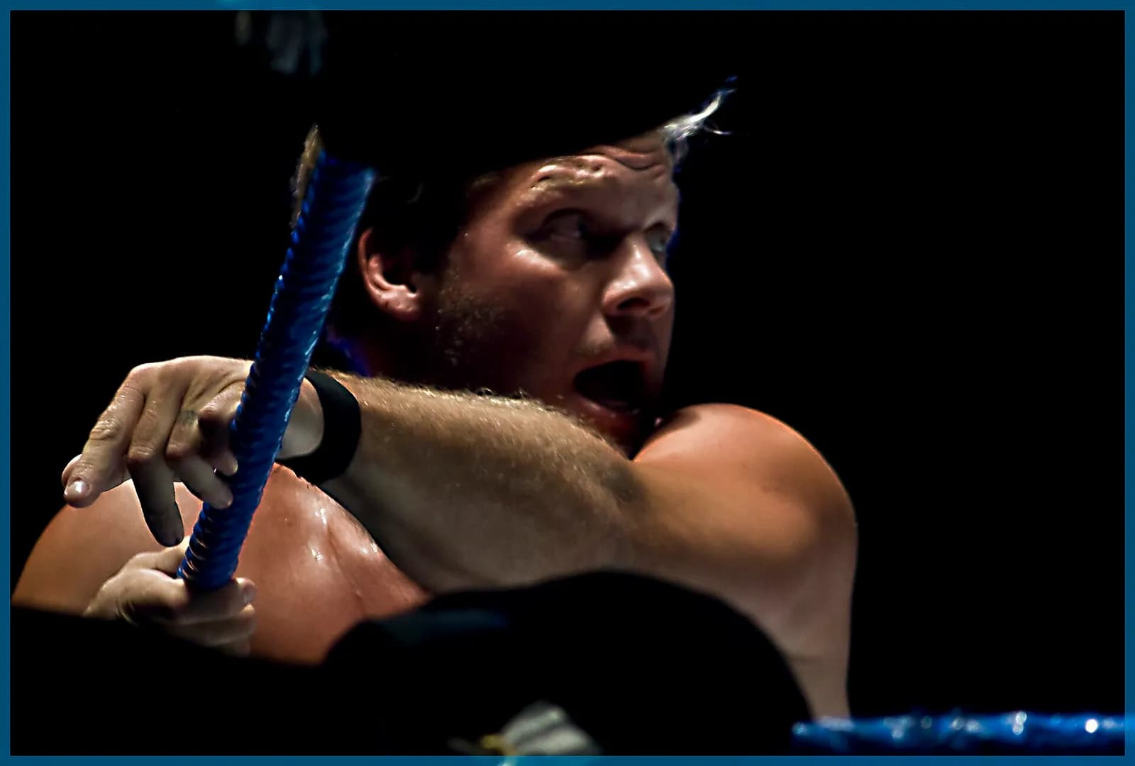 Professional wrestler Chris Jericho in a wrestling ring.