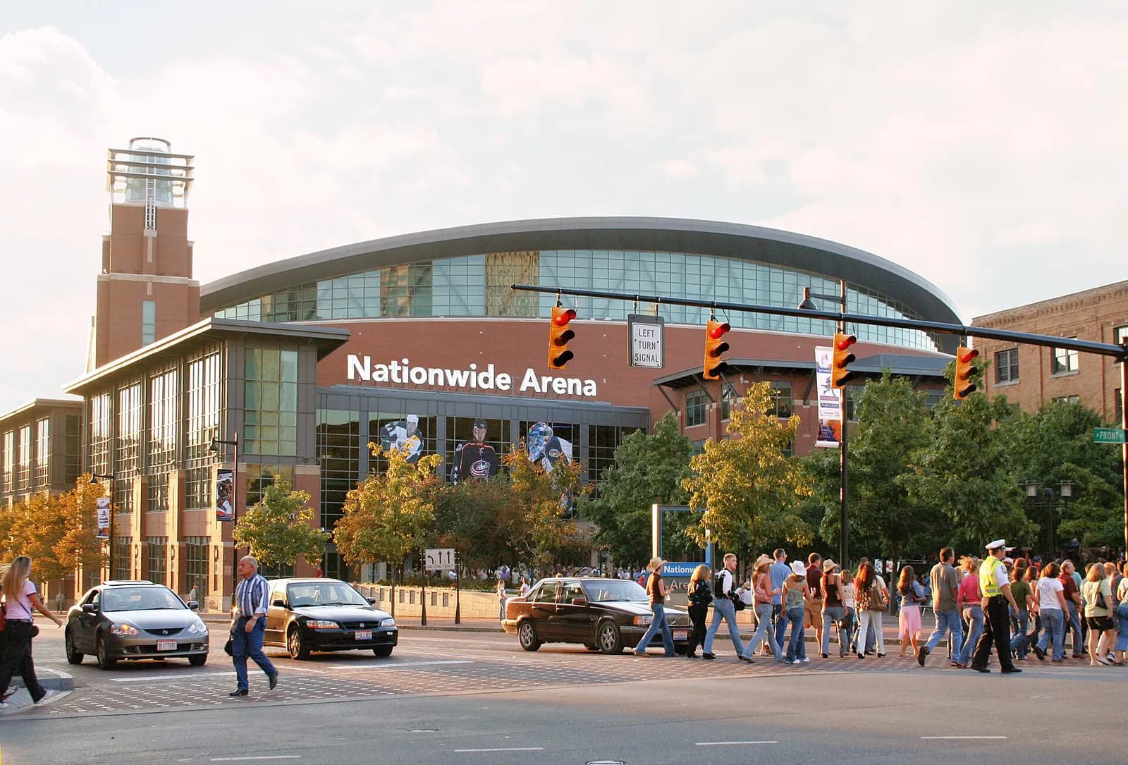 Exterior of Nationwide Arena in Columbus, Ohio.