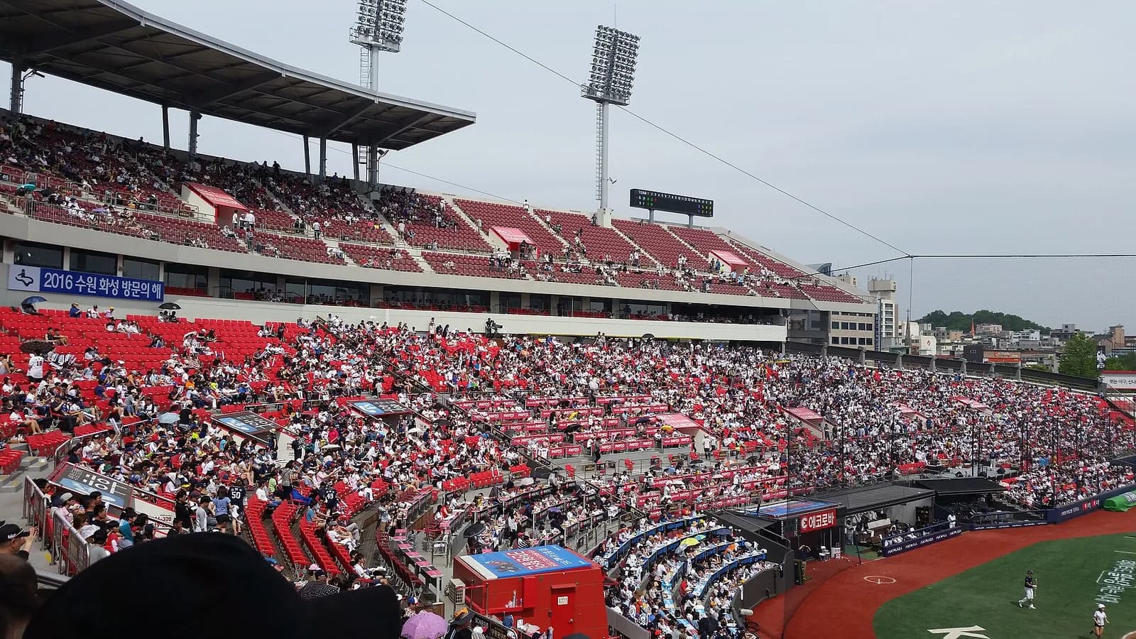 View of Suwon KT Wiz Park baseball stadium