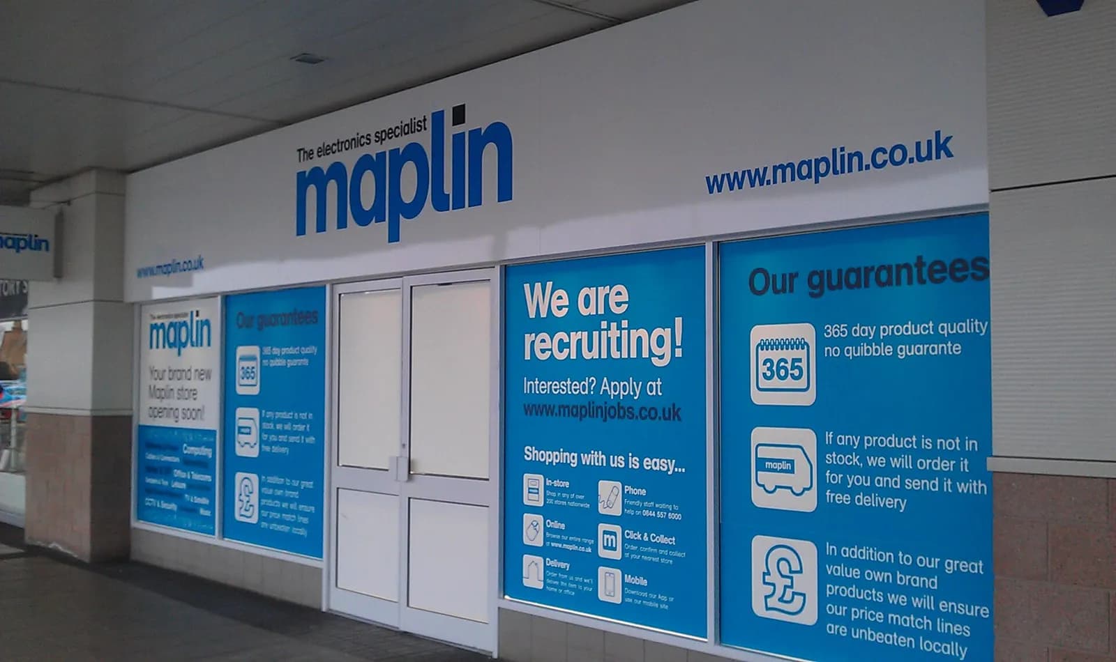 Maplin Electronics store at One Stop shopping centre in Perry Barr, Birmingham.