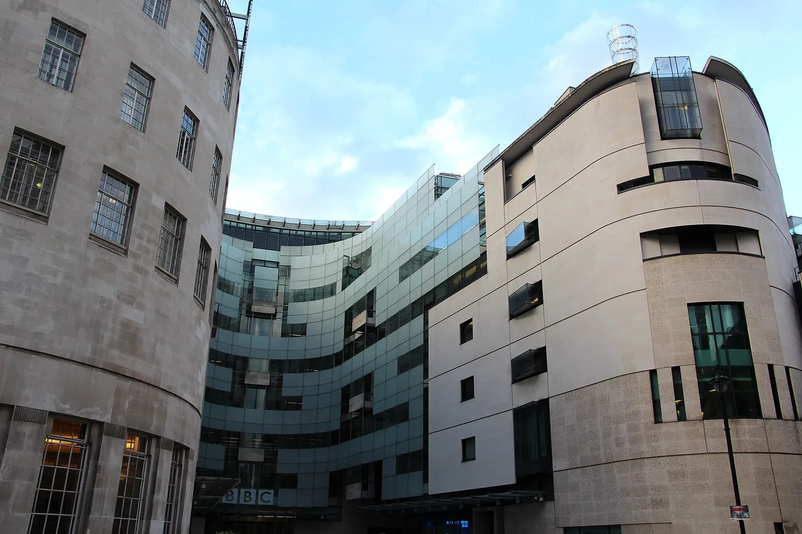 Exterior of New Broadcasting House in London