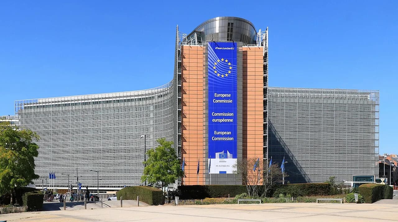Exterior of the Berlaymont building, headquarters of the European Commission, in Brussels