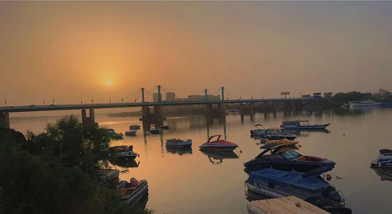 The Nile River in Khartoum, Sudan