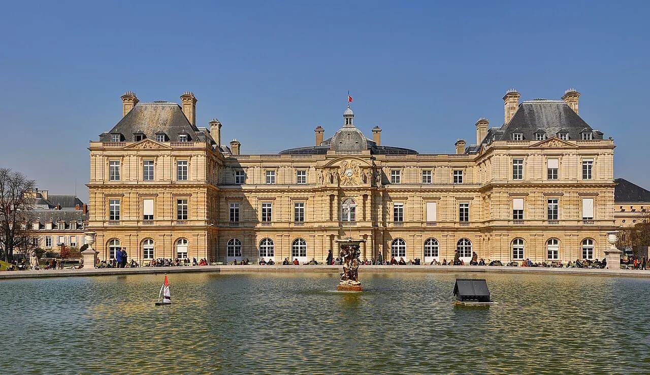 Facade of the Palais du Luxembourg in Paris