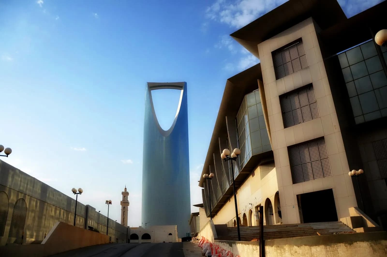Kingdom Centre skyscraper in Riyadh, Saudi Arabia.