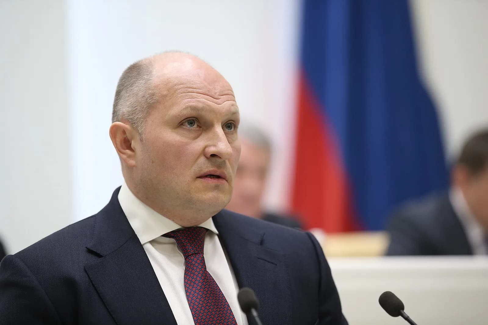 Russian Emergency Minister Aleksandr Kurenkov at a Federation Council meeting.