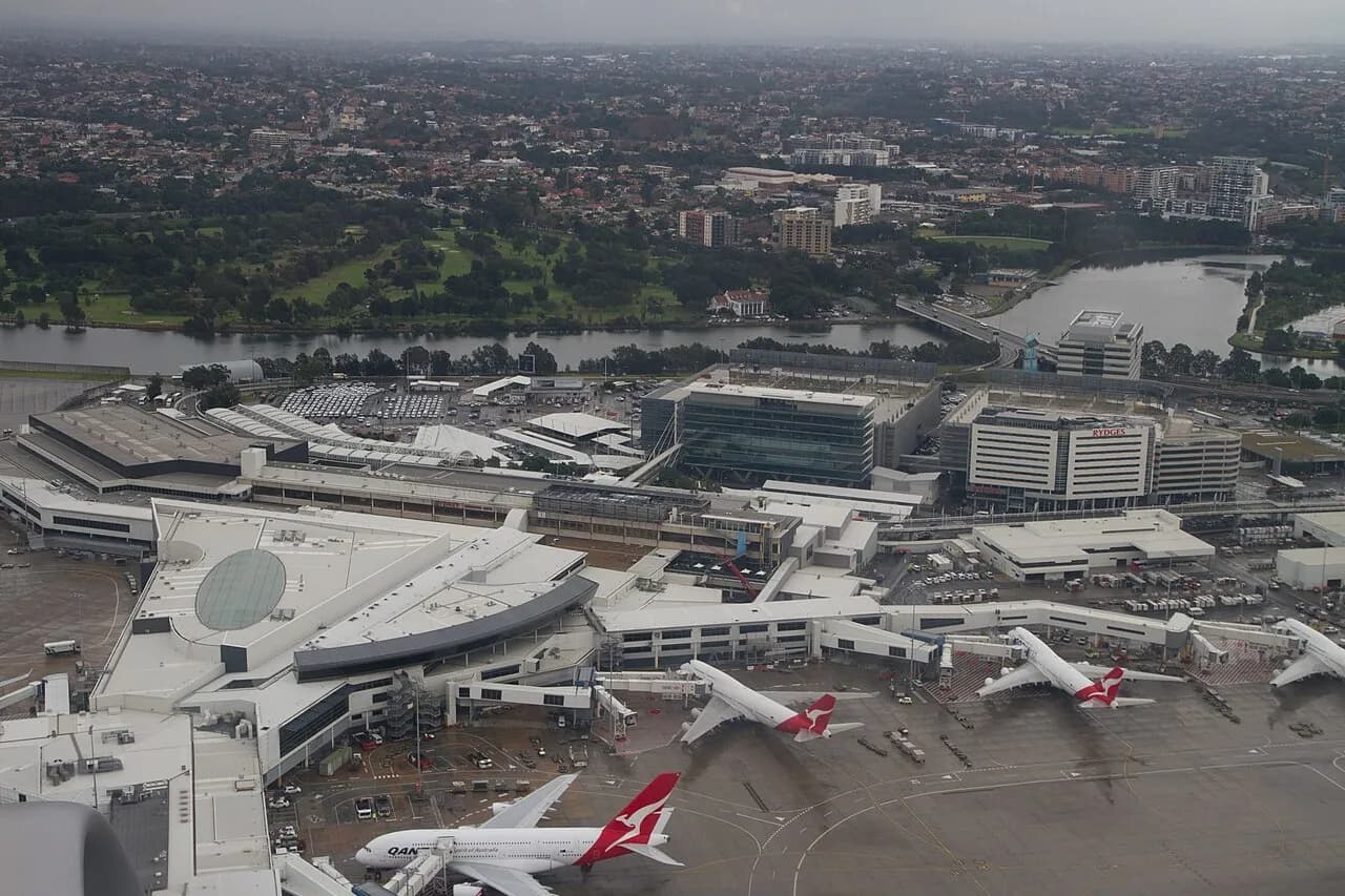 View of Sydney Airport's international terminal in a 2014 photograph