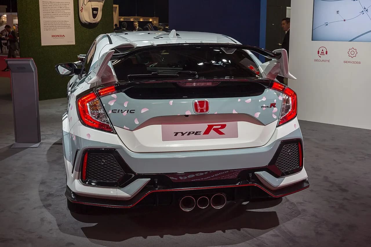 Honda Civic Type R displayed at the 2018 Paris Motor Show