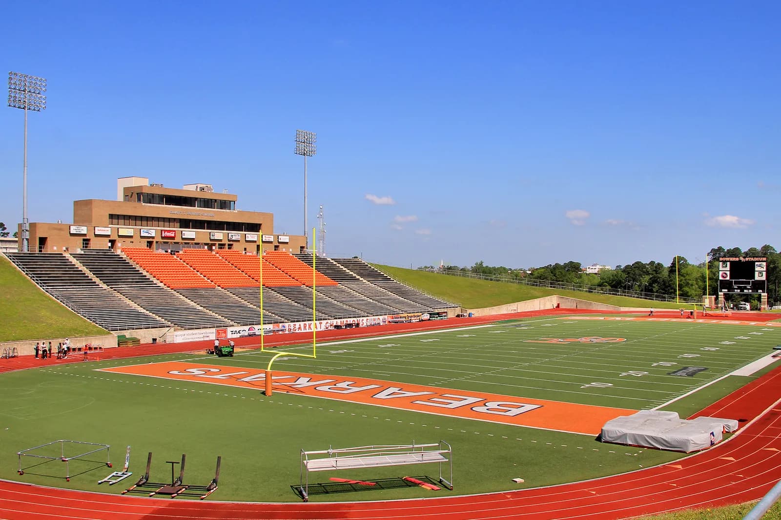 View of Elliott T. Bowers Stadium in Huntsville, Texas.