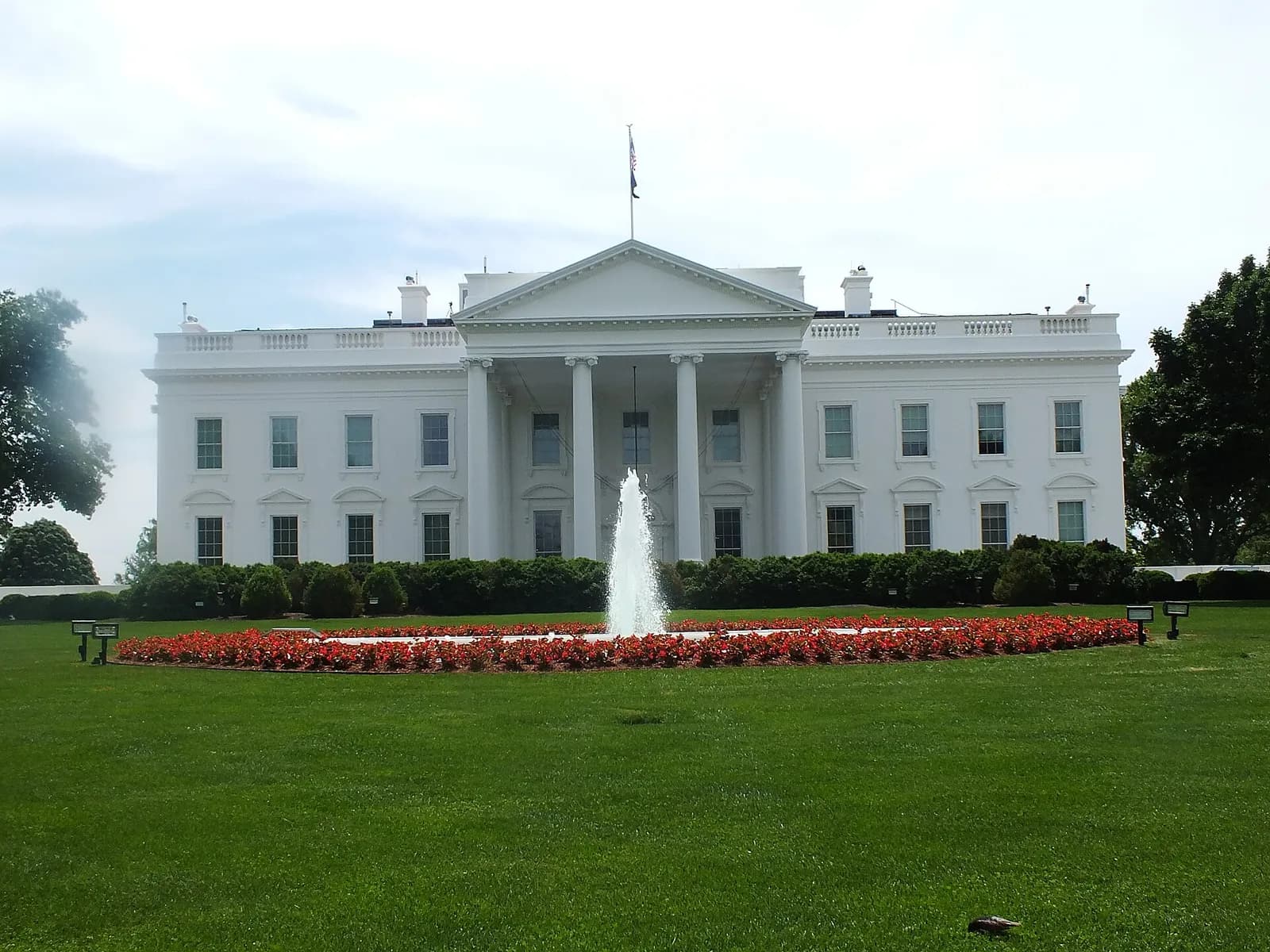 Front view of the White House in Washington, D.C.