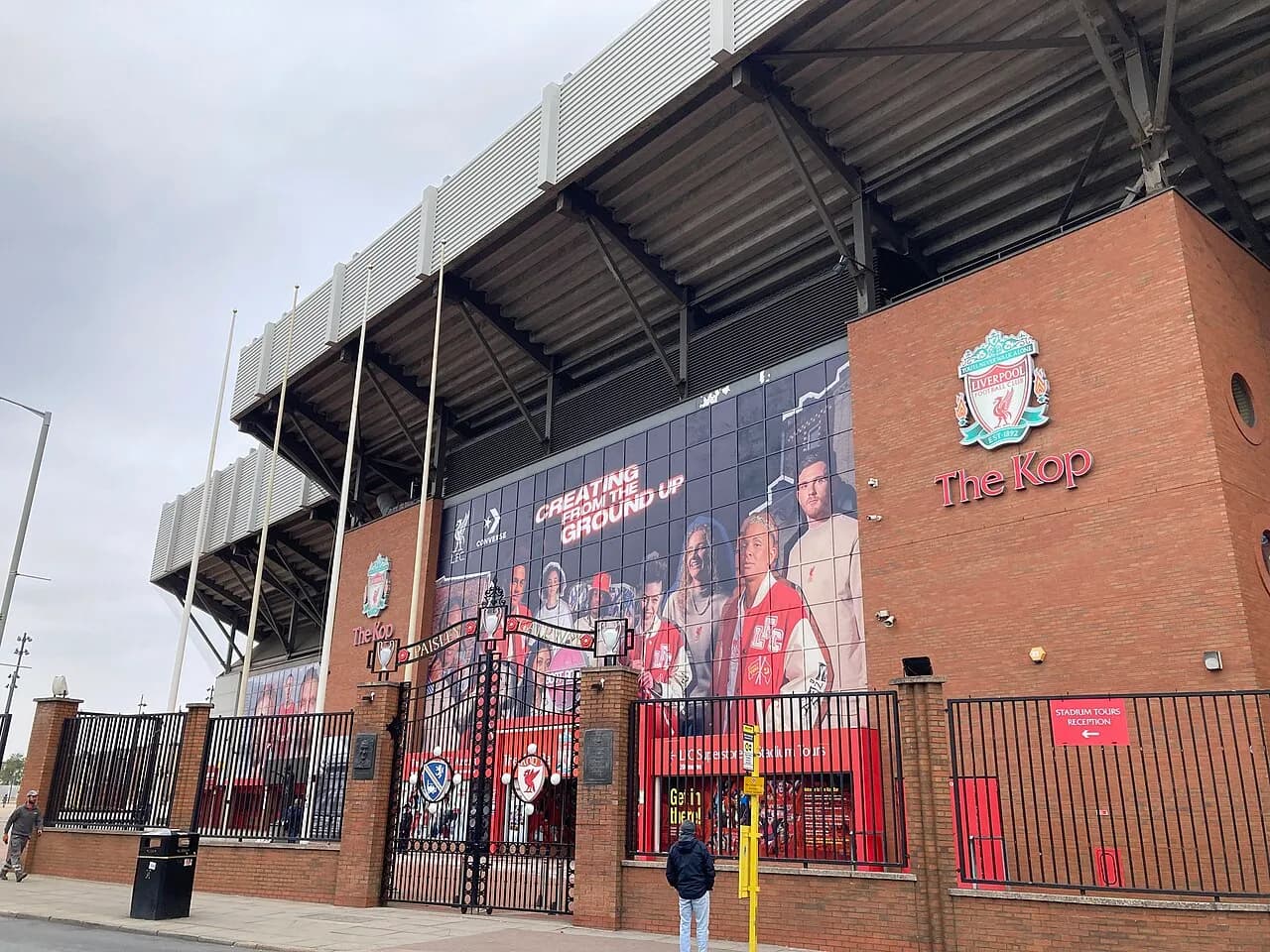 View of Anfield Stadium in Liverpool