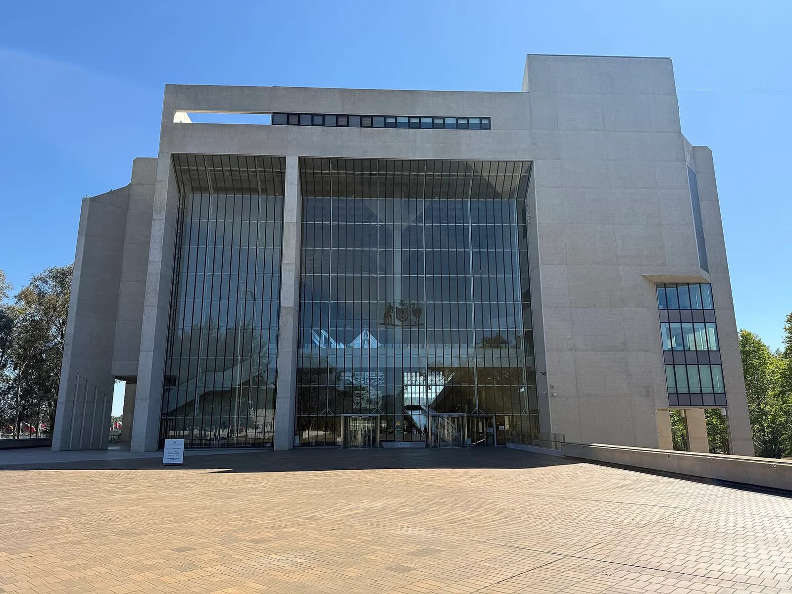 Exterior of the High Court of Australia building in Canberra.