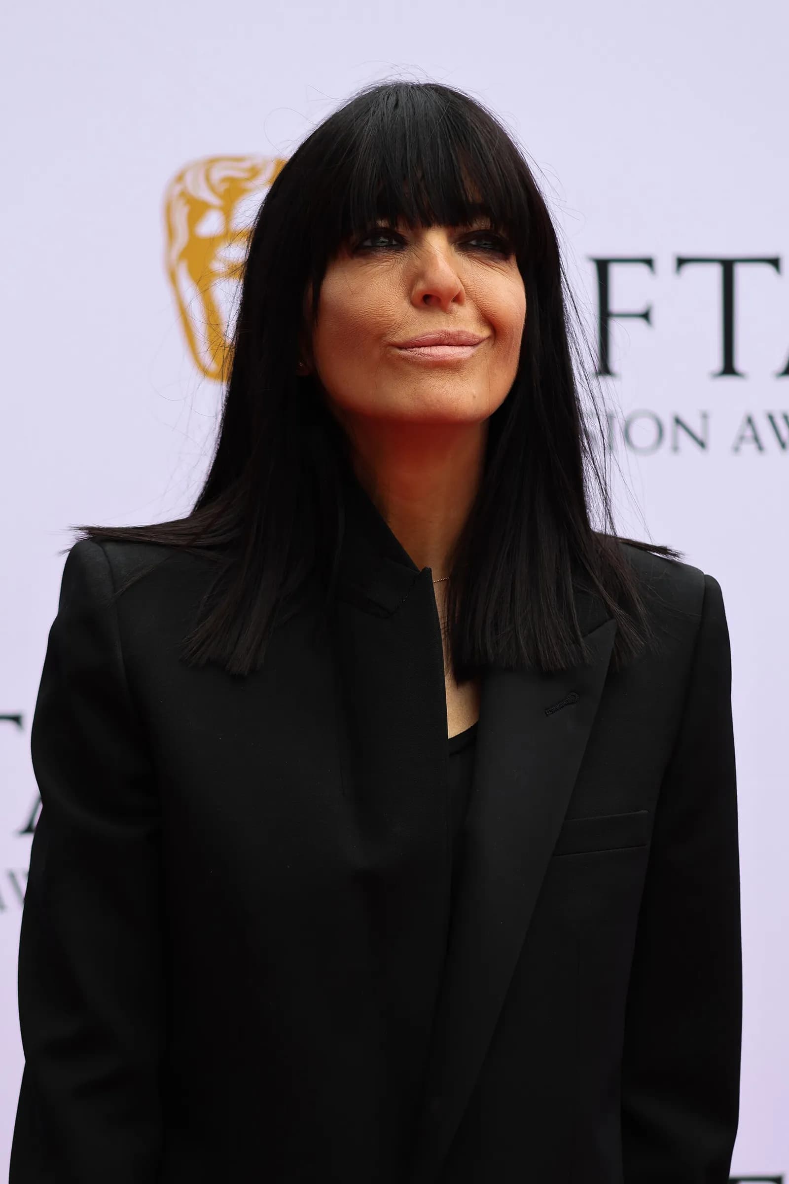 Claudia Winkleman at the 2026 BAFTA Television Awards red carpet