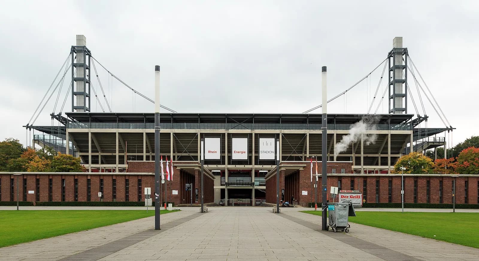 Exterior view of RheinEnergieSTADION in Cologne-Müngersdorf.