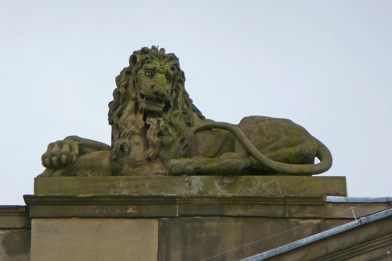 A lion sculpture at York Crown Court