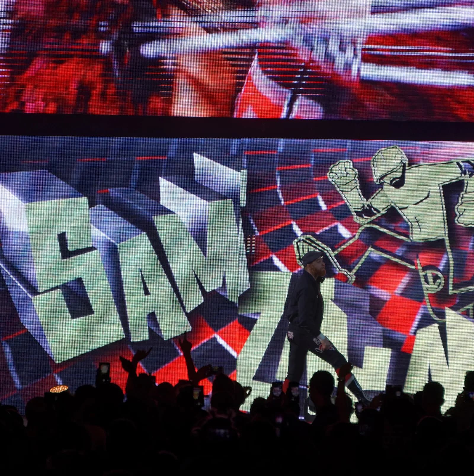 Sami Zayn in the ring during a WWE Live event in London.