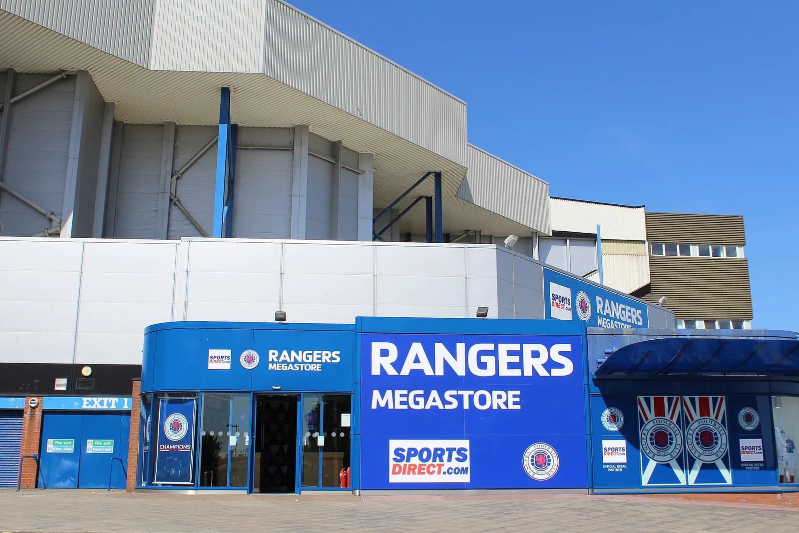 Rangers Megastore at Ibrox Stadium in Govan, Glasgow.