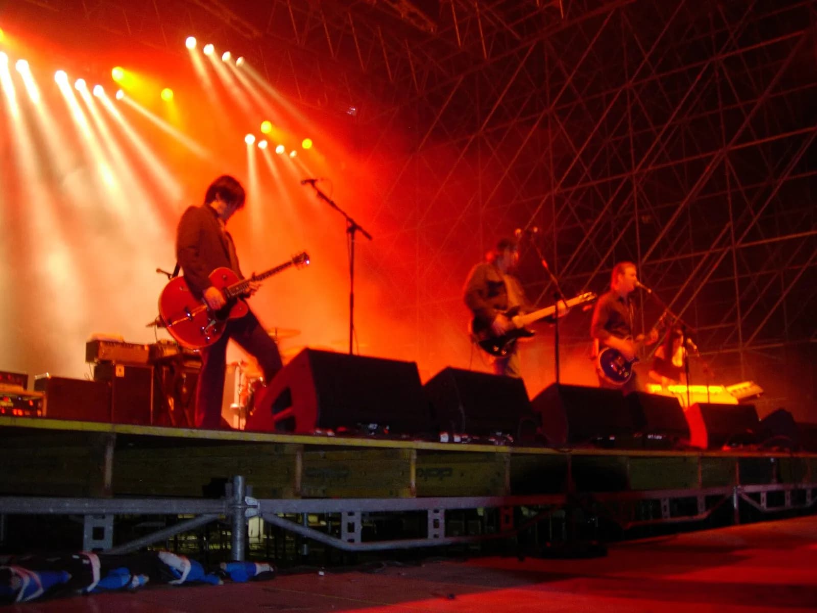 Queens of the Stone Age performing at the Independent Days Festival in Bologna.