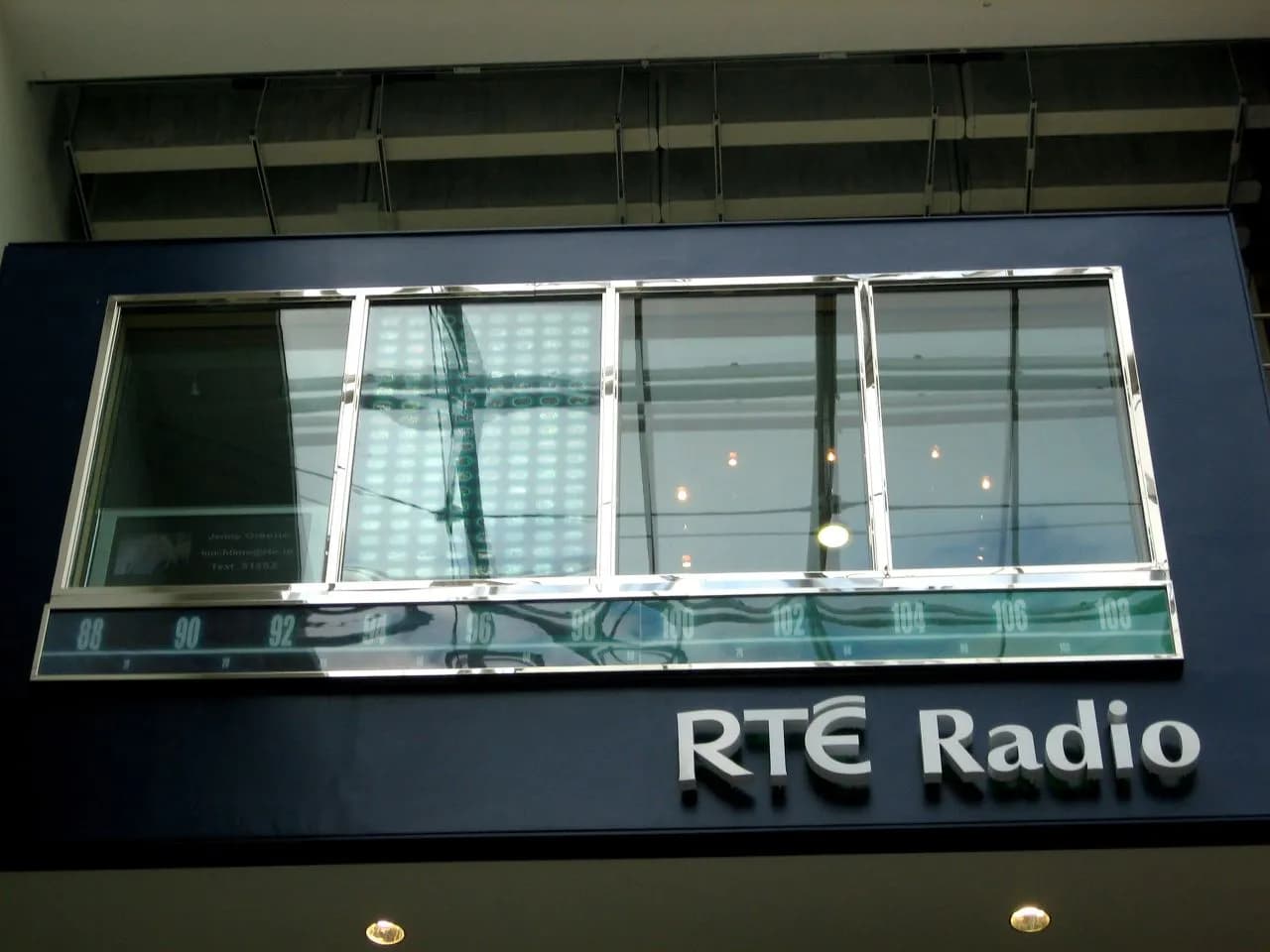 RTÉ radio studio inside Dundrum Shopping Centre