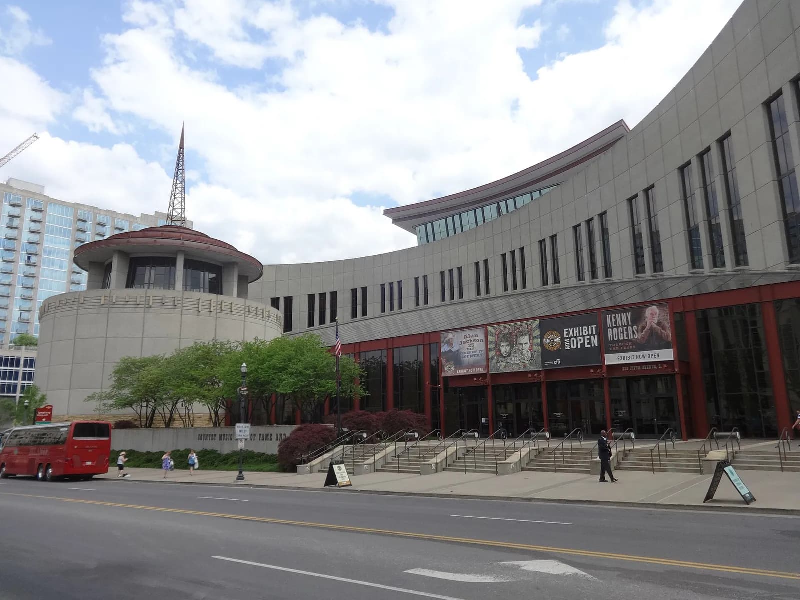 Northwest face of the Country Music Hall of Fame and Museum in Nashville, Tennessee.