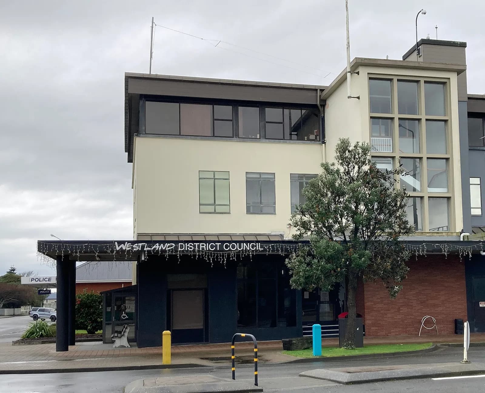 The Westland District Council building on Weld Street in Hokitika.