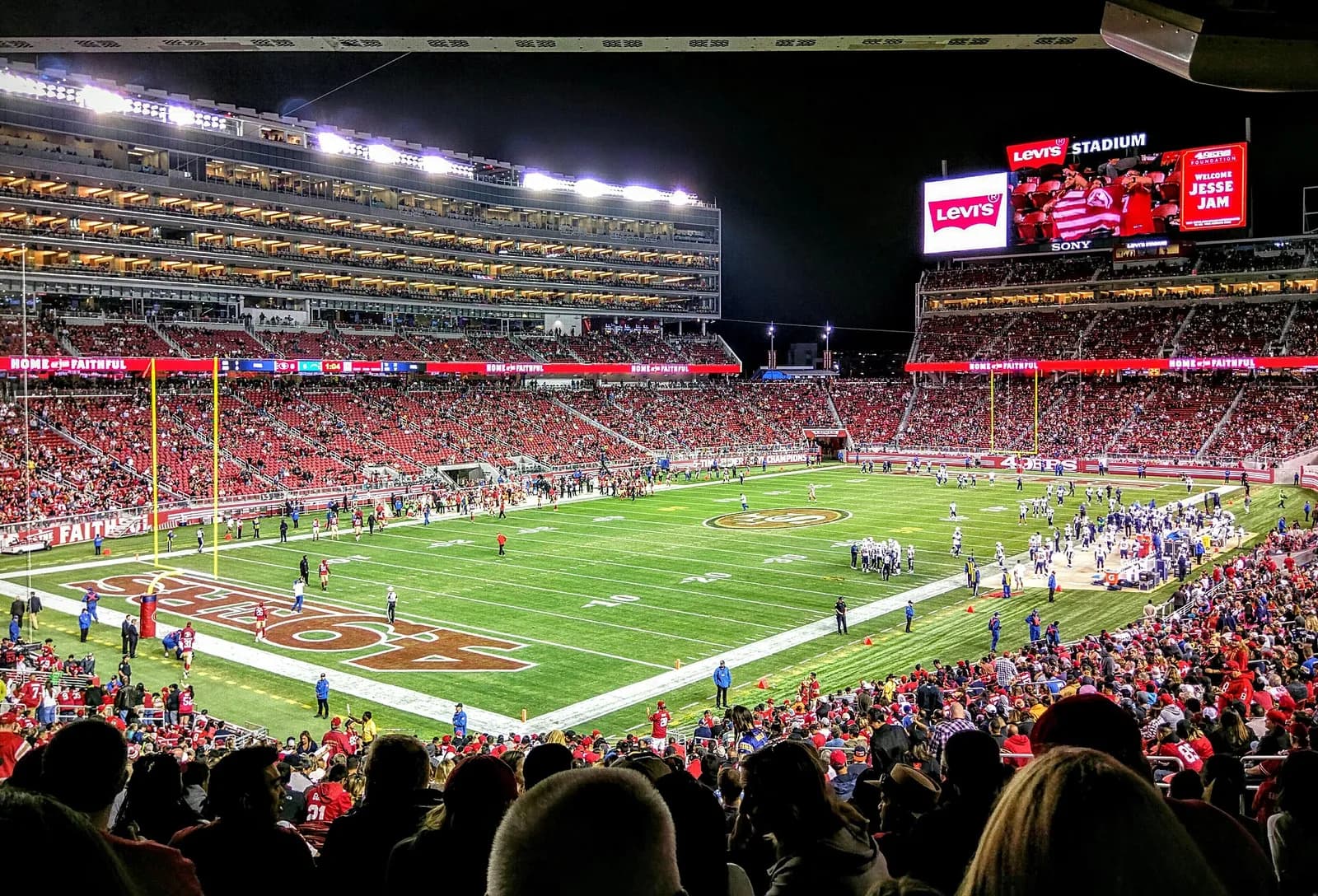 The San Francisco 49ers play at Levi’s Stadium in Santa Clara, California.