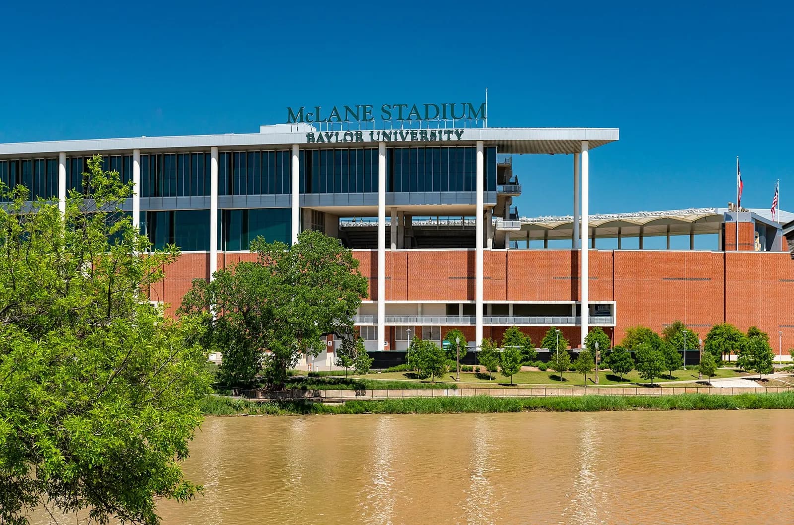 McLane Stadium beside the Brazos River in Waco, Texas.