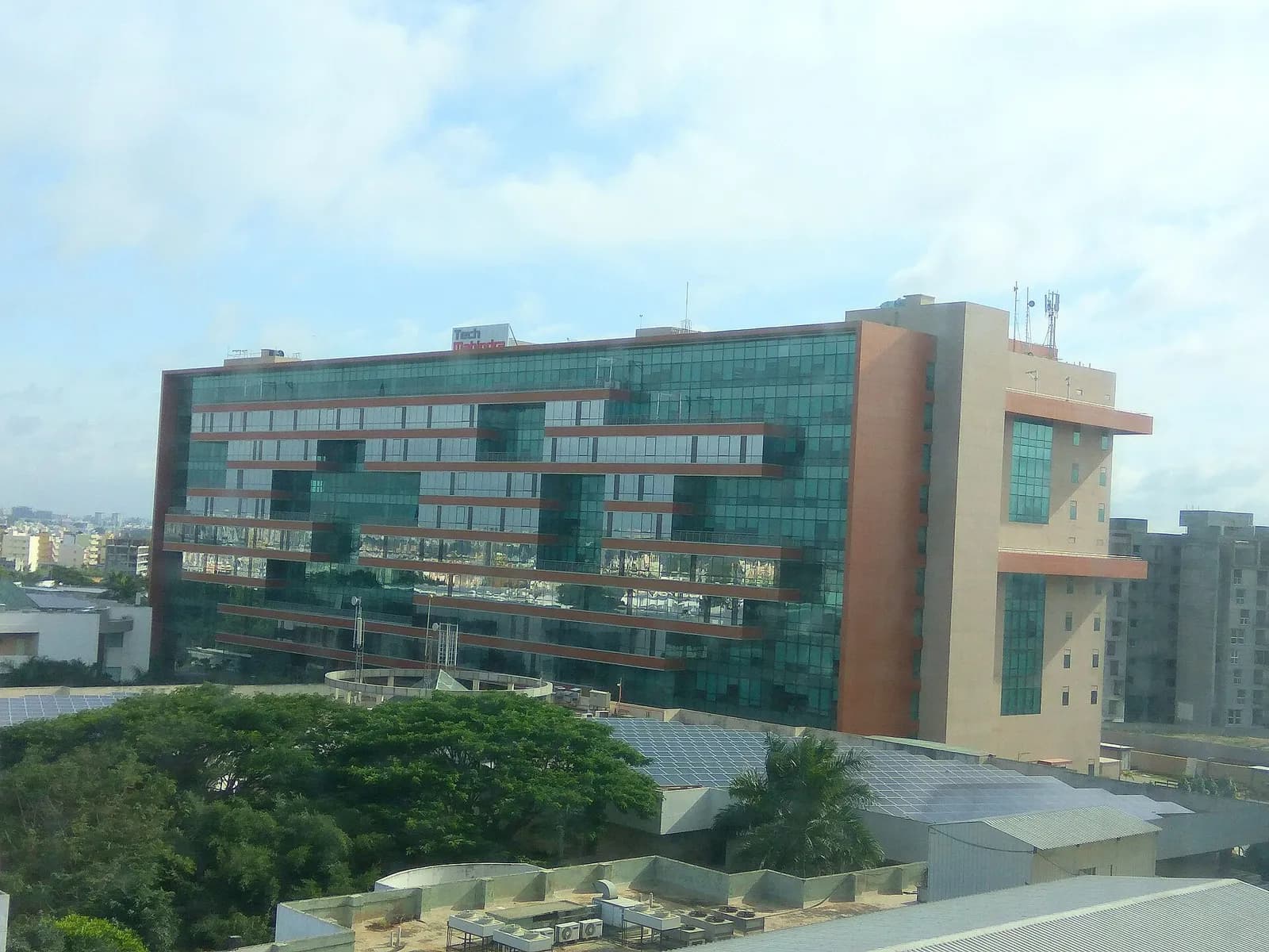 Exterior of Tech Mahindra’s Electronic City campus in Bangalore.