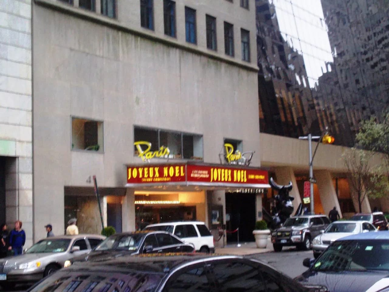 Exterior of the Paris Theater in New York City.