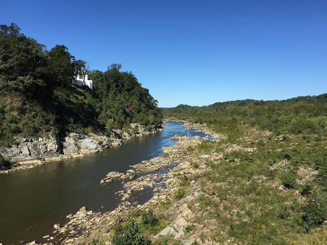 Potomac River at Little Falls viewed from Chain Bridge in 2016
