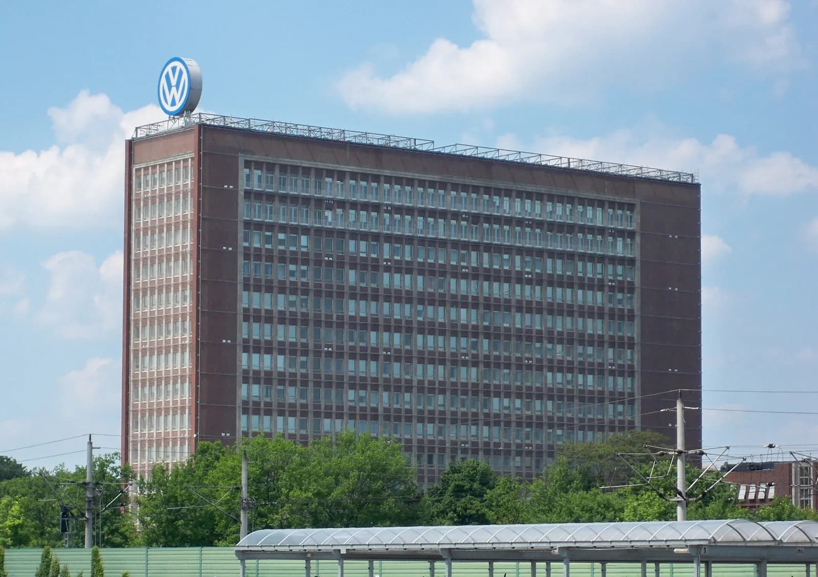 Volkswagen Group headquarters building in Wolfsburg, Germany.